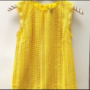 Jcrew mixed lace short sleeve top